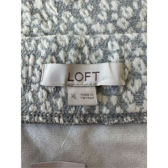 NWT Loft Gray Leopard Print Skirt Size XL - Picture 5 of 6